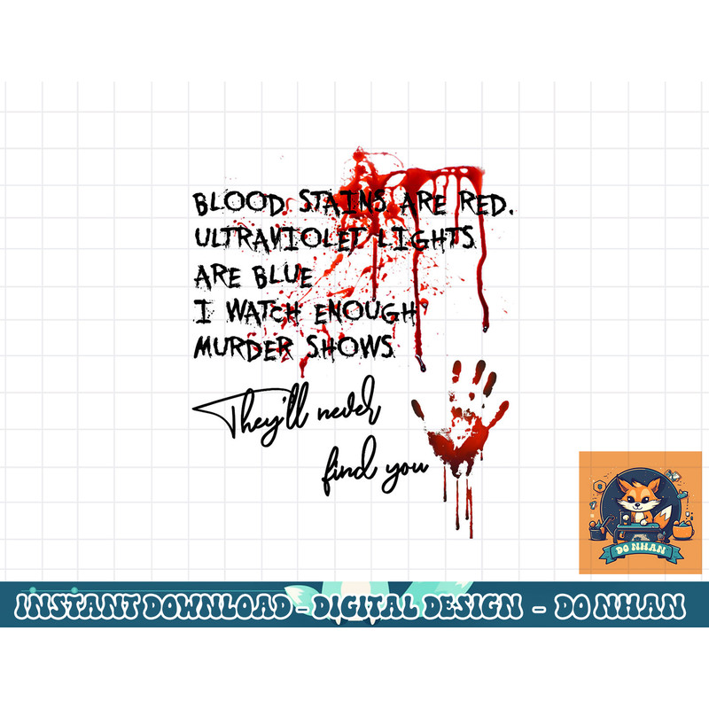 Blood Stains Are Red Ultraviolet Lights Are Blue Funny Quote png, sublimation copy.jpg
