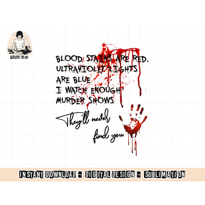 Blood Stains Are Red Ultraviolet Lights Are Blue Funny Quote png, sublimation copy.jpg