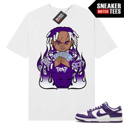 court purple dunk sneaker match tees white 'trap chucky'