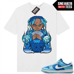 argon dunk low sneaker match tees white 'trap chucky'