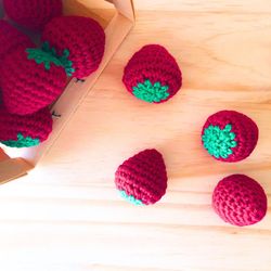 crochet  patterns  toys crochet strawberries downloadable pdf, english