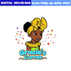 gracie's corner svg, gracie's corner girl svg, girl svg, cartoon svg, png pdf eps dxf digital file
