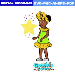 gracie's corner svg, gracie's corner girl svg, gracie's svg, girl svg, cartoon svg, png pdf eps dxf digital file