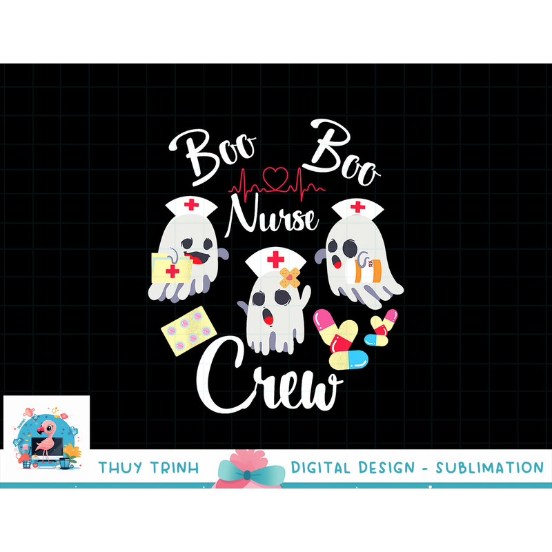 Boo Boo Crew Nurse Ghost Costume Funny Halloween Gift png, sublimation copy.jpg