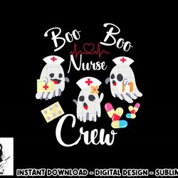 boo boo crew nurse ghost costume funny halloween gift png, sublimation copy