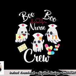 boo boo crew nurse ghost costume funny halloween gift png, sublimation copy