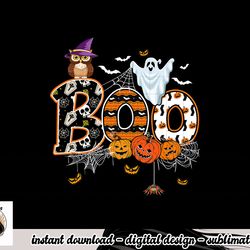 boo creepy owl pumpkin ghost funny halloween costume png, sublimation copy