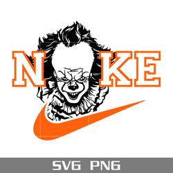 pennywise nike logo svg, nike logo svg, pennywise horror svg, nike halloween svg, png digital file