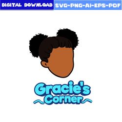 Gracie's Corner Girl Svg, Gracie's Corner Face Svg, Gracie's Corner Svg, Gracie's Svg, Girl Svg, Cartoon Svg