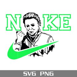 michael myers nike logo svg, nike logo svg, michael myers horror svg, nike halloween svg, png digital file