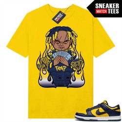 michigan dunk low to match sneaker match tees yellow 'trap chucky'