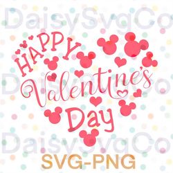 mickey valentine heart -mickey ears-happy valentine's day-cricut cut image-svg-png