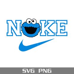 cookie monster nike svg, nike logo svg, nike sesame street svg, png digital file