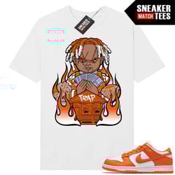 syracuse dunk low to match sneaker match tees white 'trap chucky'