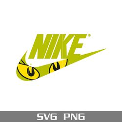 grinch eye nike svg, nike logo svg, grinch svg, nike christmas logo svg, png digital file