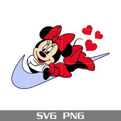 minnie mouse nike logo svg, nike minnie love svg, nike logo svg, minnie svg, png digital file