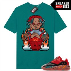 yeezy 700 hi-res red shirts to match sneaker match tees jade green 'trap chucky'
