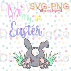 easter bunny ears, my 1st easter and easter bunny bottom svg and png cut files-cricut