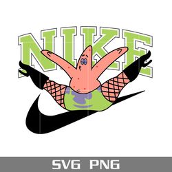 patrick star nike svg, nike logo svg, patrick star svg, png digital file