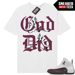 amm 12s shirts to match sneaker match tees white 'god did'