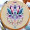 Mandala flower lotus cross stitch, Cross stitch pattern flowers, Rainbow cross stitch, Beginner cross stitching, Digital download PDF.jpg