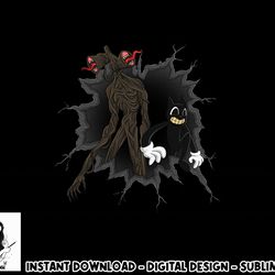 cartoon cat and siren head creepy horror character torn png, sublimation copy