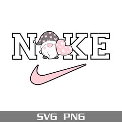Valentine Gnome Nike Svg, Nike Logo Svg, Gnome Svg, Png Digital File