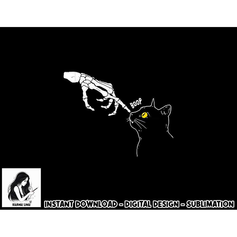 Cat Black Lover Skeleton Hand Boop Funny Halloween 2022 png, sublimation copy.jpg