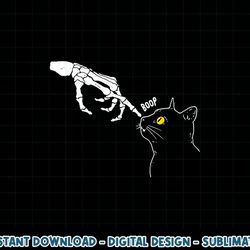 cat black lover skeleton hand boop funny halloween 2022 png, sublimation copy