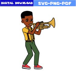 Gracie's Boy With Saxophone Svg, Gracie's Boy Svg, Gracie's Corner Svg, Boy Svg, Cartoon Svg, Png Eps Dxf File