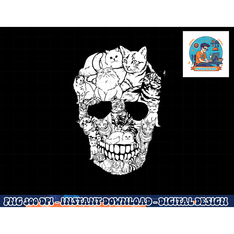 Cat Skull Shirt - Kitty Skeleton Halloween Costume Skull Cat png, sublimation copy.jpg