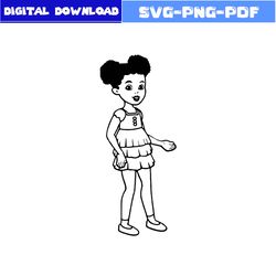 gracie's corner girl outline svg, gracie's corner clipart, gracie's corner cricut, kids song svg, png pdf dxf file