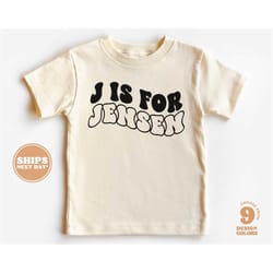 personalized kids shirt - back to school toddler retro tshirt with name - n is for name natural infant, toddler & youth