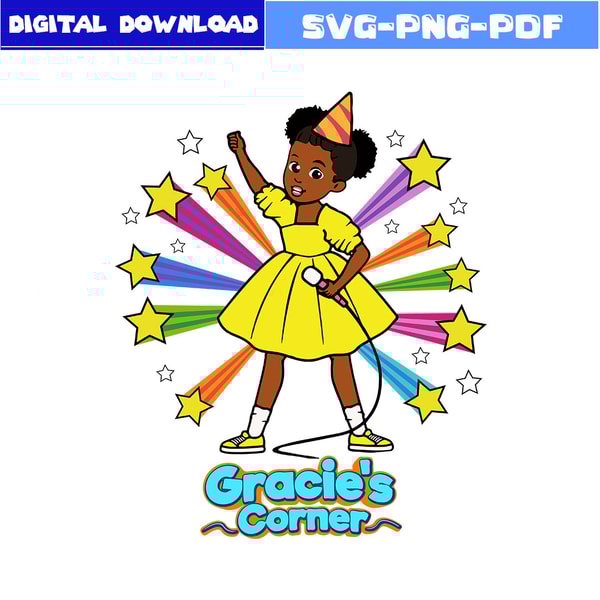 Gracie's Girl Birthday Svg, Gracie's Corner Birthday Clipart - Inspire ...