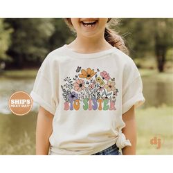big sister toddler shirt - boho floral kids pregnancy announcement shirt - sibling natural toddler & youth tee 5726