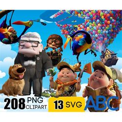 up png, up clipart, up svg, up sublimation, movie digital download, balloon house png, up poster, up birthday, house bal