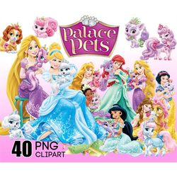 princess clipart, princess pets png, princess palace pets png, instant download, princess birthday, tangled clipart, ari
