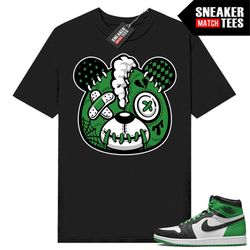 lucky green 1s sneaker match tees black 'heart broken bear'