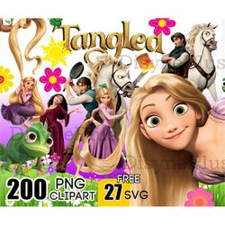tangled clipart png, tangled svg, rapunzel instant download, layered princess svg, make your own tangled shirt or birthd
