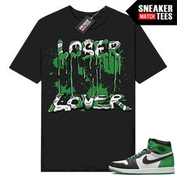 Lucky Green 1s  Sneaker Match Tees Black 'Loser Lover'