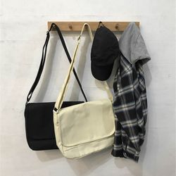 Solid Color Designer Fashion Women's Shoulder Bags High Quality Canvas Ladies Crossbody Bag Casual Young Student School