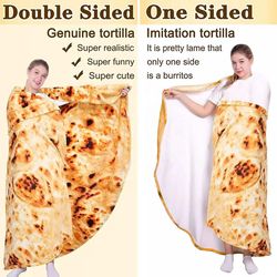 Ideal Gift Tortilla blanket double sided soft burrito flannel fleece throw blanket(US Customers)
