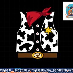 cowboy vest western sheriff costume cool easy halloween gift png, sublimation copy