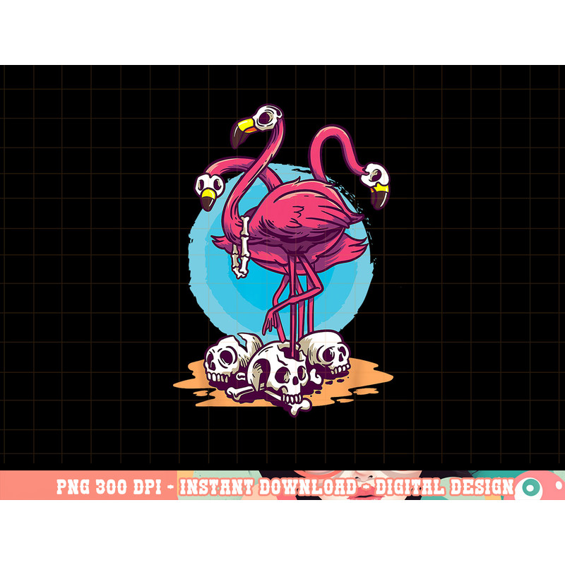 Creepy Flamingo Halloween Horror Skull png, sublimation copy.jpg