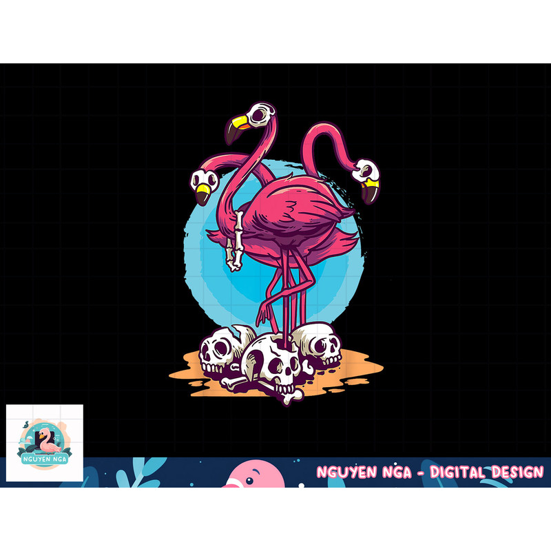 Creepy Flamingo Halloween Horror Skull png, sublimation copy.jpg