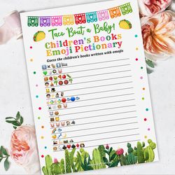 Emoji Pictionary Taco Baby Shower Game Children Books Emoji Pictionary Taco Bout Baby Shower Emoji Game Taco Bout a Baby