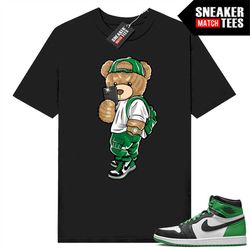lucky green 1s  sneaker match tees black 'sneaker selfie'