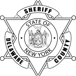 delaware sheriff badge ny vector line art file black white vector outline or line art file