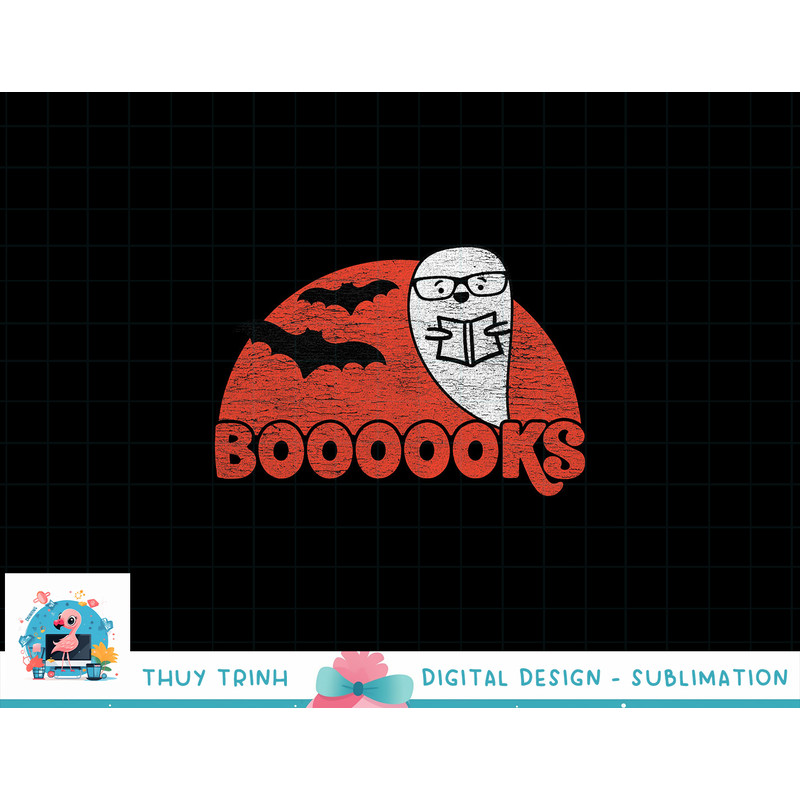 Cute Ghost Boooooks - School Librarian or Teacher Halloween png, sublimation copy.jpg