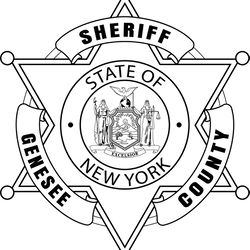 genesee sheriff badge ny vector line art file black white vector outline or line art file